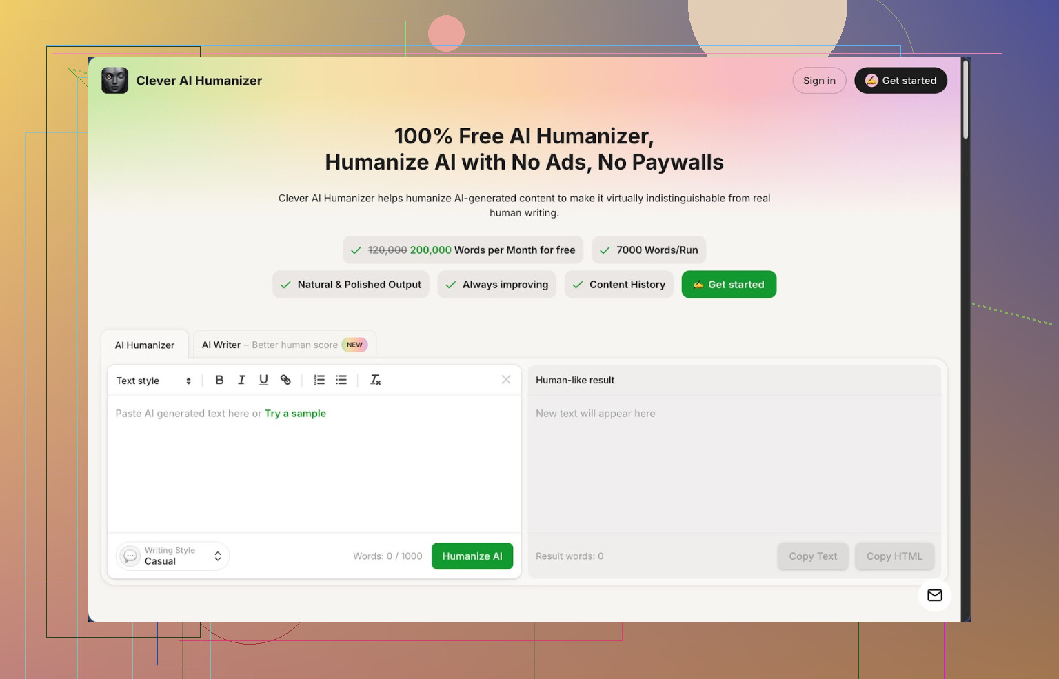 1. Reseña de Clever AI Humanizer