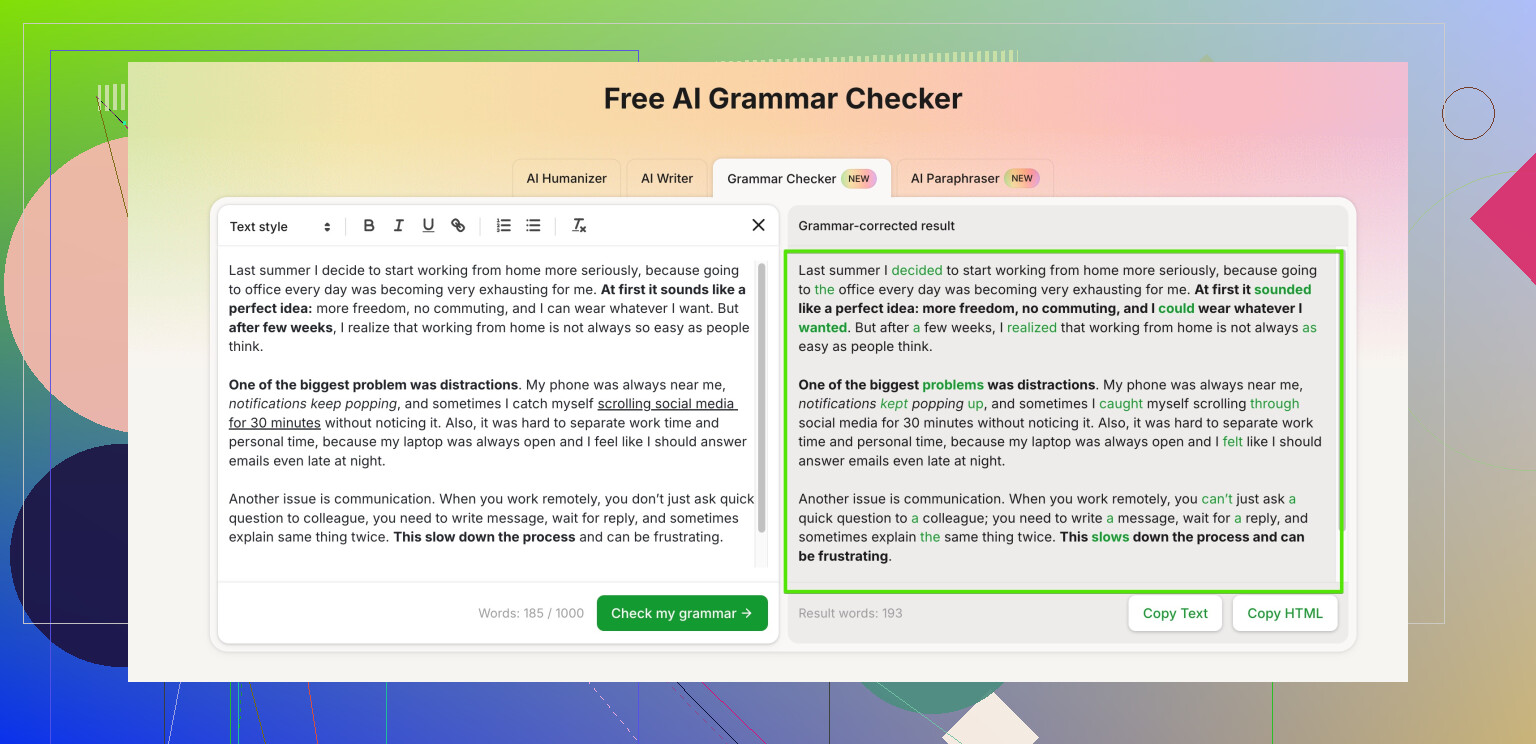 Where can I find a free grammar checker with no sign up needed?