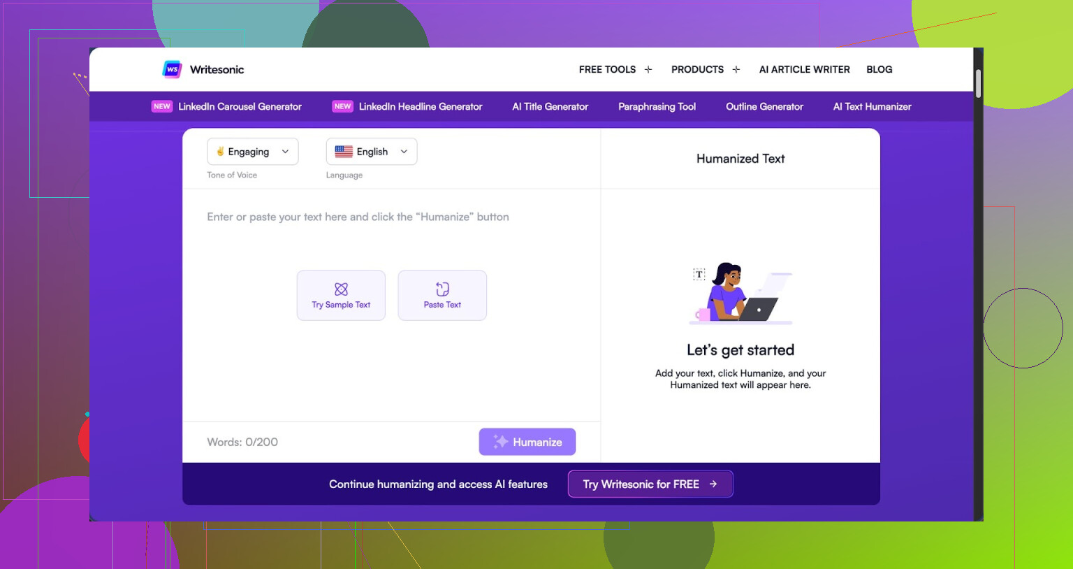 Writesonic AI Humanizer Review