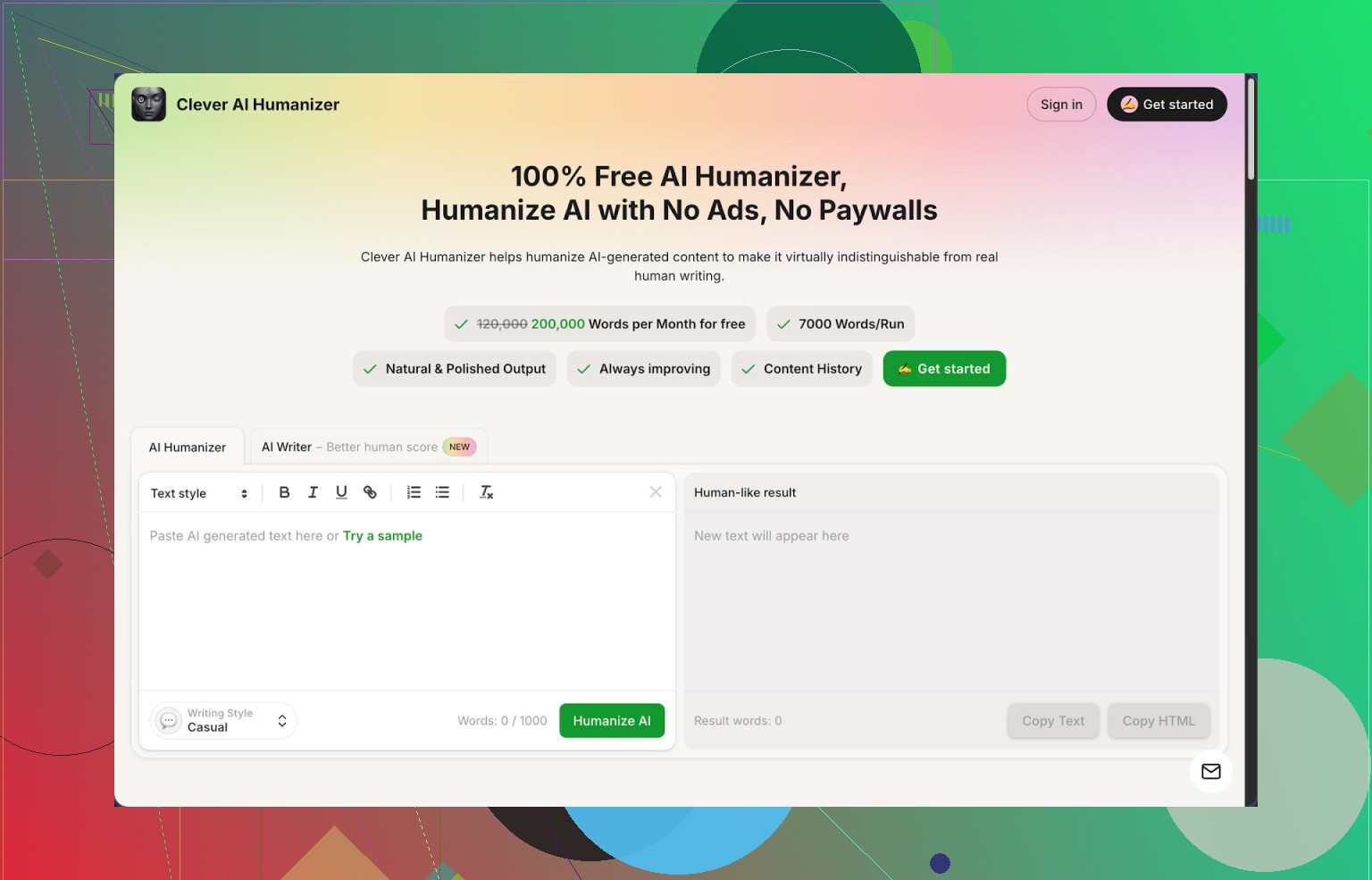 Avis sur Clever AI Humanizer 1